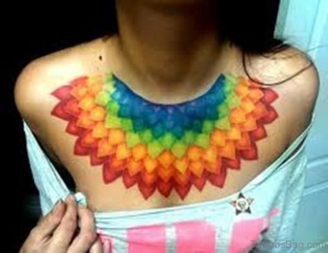 Half Mandala Tattoo, Rainbow Mandala, Chest Tattoos, Mandalas Drawing, Mandalas Design, Rainbow Fashion, Word Tattoos, Mandala Tattoo, Chest Tattoo