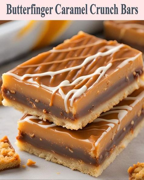 Sweet Potato Cornbread, Crunch Bars, Butter Pecan Cake, Caramel Crunch, Caramel Bars, Crunch Bar, Layer Cake Recipes, Pecan Cake, Pecan Pie Recipe