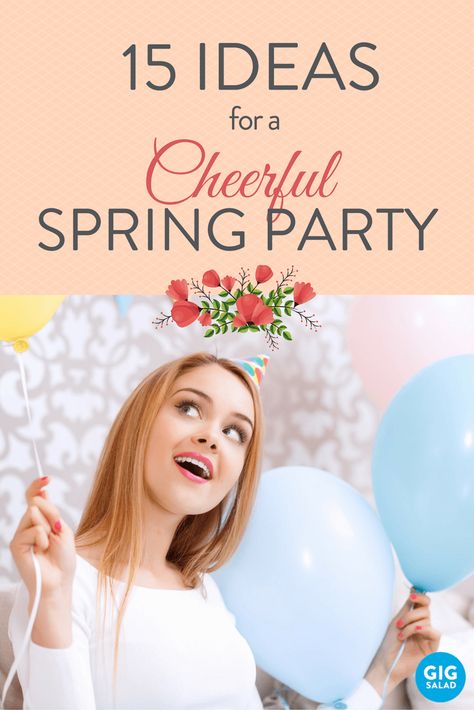 Planning a birthday party, baby shower or bridal shower this spring? These cheerful spring party ideas are perfect for any celebration! Spring Girls Party, Spring Party Activities For Adults, Spring Party Themes For Women, May Day Party Ideas, May Party Ideas, Spring Celebration Ideas, Spring Themed Party Ideas, Spring Fling Party Ideas For Adults, April Party Themes