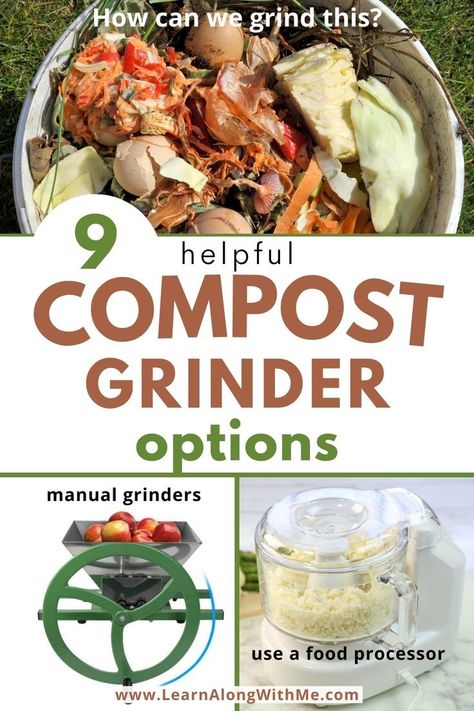 Wondering about compost grinder options? In this article we break it down into two categories: 
1) compost grinders for kitchen food scraps, and 
2) yard waste grinders/chippers/shredders

Compost grinders breaks down the compostable material into smaller pieces thereby increasing surface area...so more spots for the little bugs in the compost to start eating away at the organic matter.
This can help speed up composting.

#kitchencompostgrinder  #compostgrinder  #compostgrinderDIY Compost Grinder, Compost Maker, Composting Food Scraps, Tall Potted Plants, Kitchen Compost, Privacy Ideas, Eco Kitchen, Garden Hacks, Zero Waste Kitchen