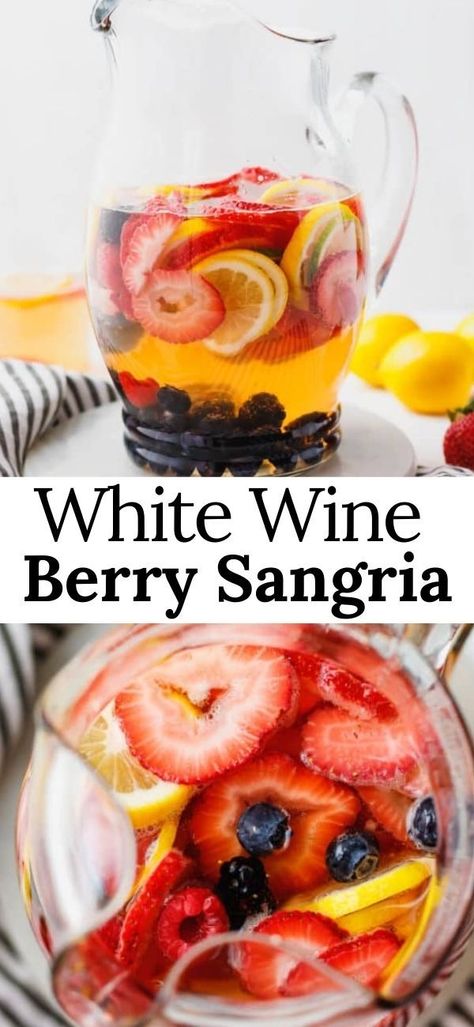 White Wine Berry Sangria Recipe – very easy to make, refreshing drink, great for parties and hot summer days. White Sangria Recipe, Berry Sangria, White Wine Sangria, White Sangria, Sangria Recipe, Sangria Recipes, Summer White, Ultimate Comfort Food, Peach Rings