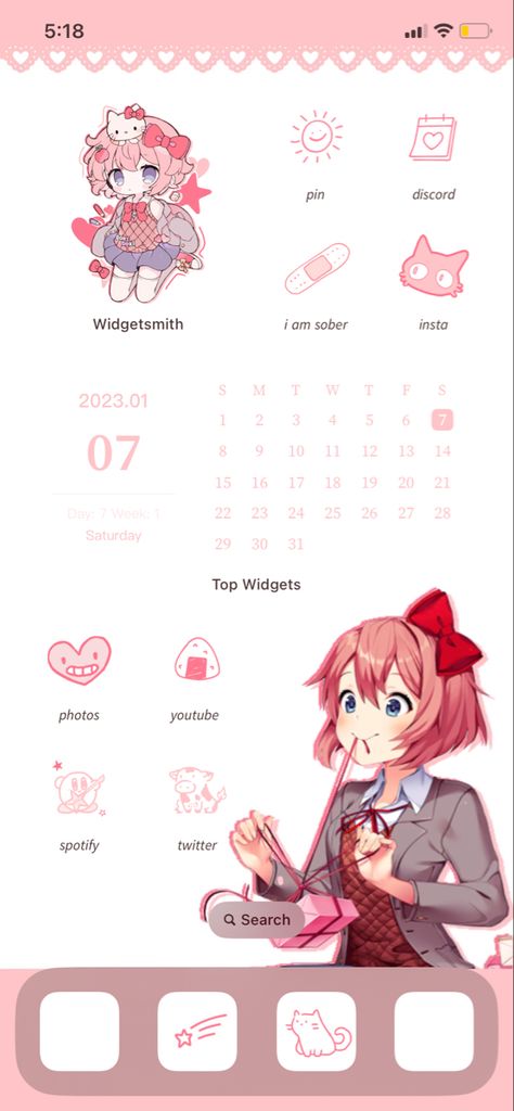 Ddlc Themed Phone, Ddlc Home Screen, Sayori Ddlc Wallpaper Phone, Ddlc Lockscreen, Ddlc Sayori Wallpaper, Sayori Hanging Wallpaper, Ddlc Phone Theme, Sayori Widget, Sayori Ddlc Hanging