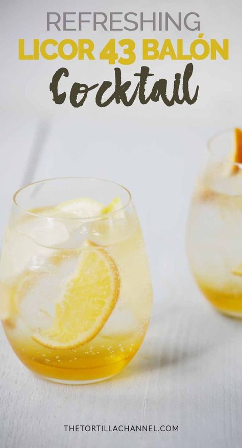 Licor 43 balón cocktail is a refreshing cool drink for hot summer nights or for a party #thetortillachannel #licor43cocktail #licor43 #licorbalon #cocktailrecipe Liquor Recipes, Hot Cocktails, Cocktail And Mocktail, Hot Summer Nights, Sugar Detox, Adult Beverages, Delicious Cocktails, Sharing Board, Best Beer