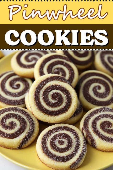 Chocolate Pinwheel Cookies - Insanely Good Swirl Sugar Cookies Pinwheels, Pin Wheel Cookies Recipe, Chocolate Pinwheel Cookies Recipe, Pin Wheel Cookies, Pinwheels Cookies, Chocolate Pinwheel Cookies, Chocolate Swirl Cookies, Spiral Cookies, How To Make Pinwheels