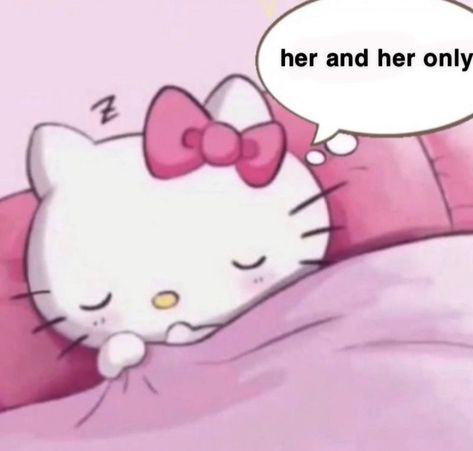 Hello Kitty, Kitty, I Love, Bed, Memes, Pink