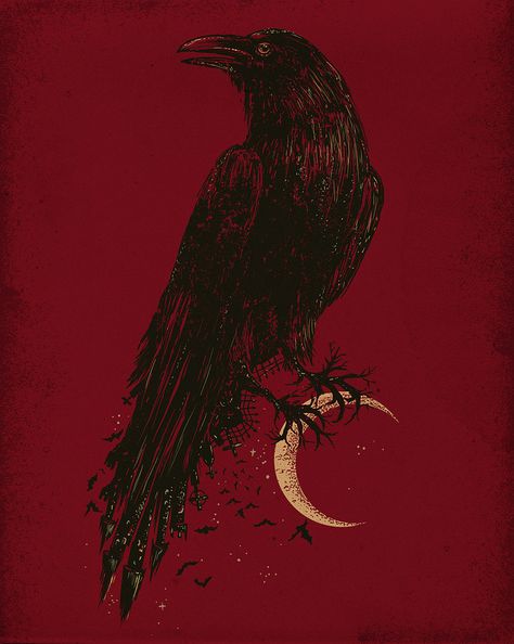 Raven by Alan Maia Dark Souls Wallpaper, Crows Drawing, Red Raven, Future Wallpaper, Crow Art, Raven Art, Crows Ravens, Cartoon Wallpaper Hd, Dark Art Drawings