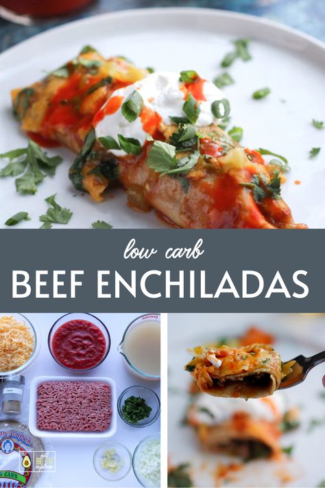 Easy and delicious keto beef enchiladas! These are as authentic as Mexican restaurant-style enchiladas without the carbs. #lowcarb #ketorecipe #mexicanrecipe #beefenchiladas Keto Beef Enchiladas, Low Carb Enchiladas, He Wants Me, Southwestern Recipes, Keto Beef, Beef Enchiladas, Healthy Comfort Food, Low Carb Keto Recipes, Low Carb Yum