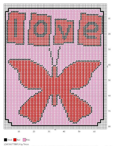 Signs For Life "LOVE" Pg 6/8 Canvas Ornaments, Pg 6, Kleenex Box Cover, Plastic Canvas Ornaments, Kleenex Box, Butterfly Crafts, Treat Holder, Wall Ornaments, Plastic Canvas Crafts