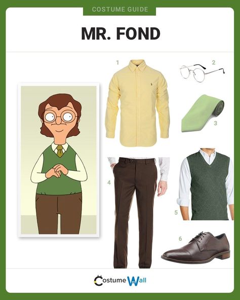 Dress up like Mr. Phillip Fond, the socially awkward Wagstaff school guidance counselor from Fox's Bob's Burgers. School Guidance Counselor, Got Costumes, Guidance Counselor, Costume Guide, Bob's Burgers, 35th Birthday, Socially Awkward, Pop Culture References, Bobs Burgers