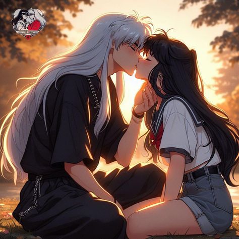 Rakan League Of Legends, Inuyasha Love, Seshomaru Y Rin, Inuyasha And Sesshomaru, Inuyasha Fan Art, Kagome And Inuyasha, Romantic Anime Couples, Manga Love, Anime Couples Manga