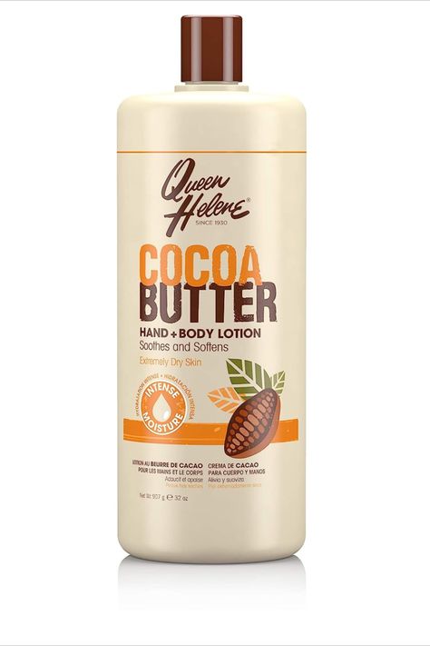 Replenishing Cocoa Butter with Lanolin to soothe and soften dry, irritated skin. Now on Amazon (affiliate link). #bodylotion #cocoabutter #bodycream #affiliate Cocoa Butter Body Lotion, Queen Helene, Body Lotion Cream, Hand Body, Hand Body Lotion, Cocoa Butter, Irritated Skin, Body Cream, Amazon Affiliate