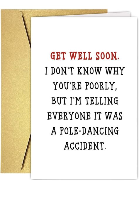 Get Well Soon Funny, Feel Better Cards, Funny Get Well Cards, Recovery Humor, Funny Get Well, Recovery Cards, Cards For Women, Feel Better Gifts, Recovery Quotes