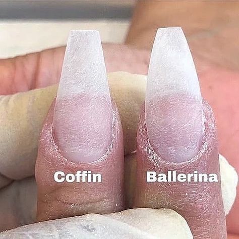 Gel Tips Designs, Ace Nails, Nail Shape Names, Beautiful Nails Design, Ballerina Nails Designs, Pretty Nail Polish Colors, Pretty Nail Polish, Beauty Hacks Nails, Shape Names