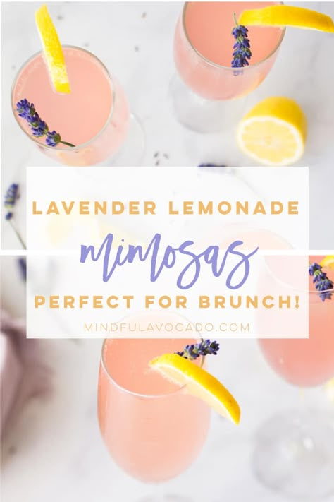 Lemonade Mimosa, Lemonade Lavender, Lavender Simple Syrup, Lavender Recipes, Mimosa Recipe, Lavender Syrup, Lavender Lemonade, Boozy Drinks, Drink Drank Drunk