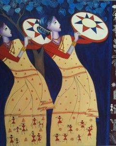 Bihu Dance Painting, Dance Sketches, Bihu Dance, Dance Illustration, Water Artwork, Dance Of India, Dance Painting, Panda Painting, Handmade Paintings