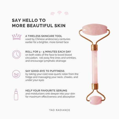 Rose Quartz Roller, Beauty Hacks That Actually Work, Quartz Roller, Skin Care Business, Skin Care Routine For 20s, Facial Roller, Roller Set, Skin Care Routine Steps, Face Massage