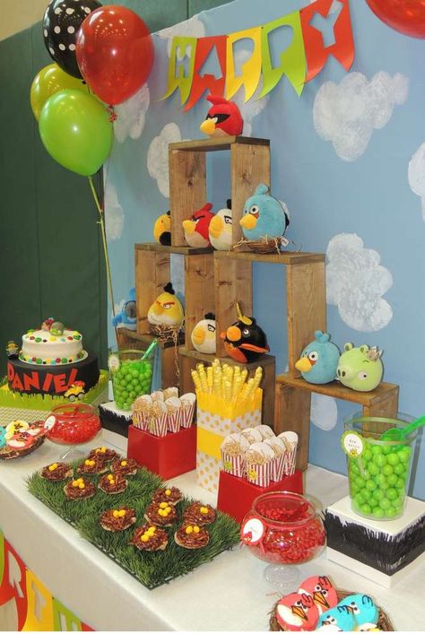 Angry Birds Birthday Party Ideas | Photo 6 of 12 | Catch My Party Birthday Greetings For Aunt, Angry Birds Birthday Party Ideas, Bird Theme Parties, Angry Birds Birthday Party, Birds Birthday Party, Angry Birds Birthday, Bird Birthday Parties, Angry Birds Cake, Angry Birds Party