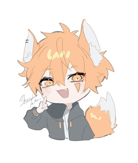 Anime Fox Boy, Fox Boy, Boy Drawing, Cat Boys, Fox Art, Cute Fox, Boy Art, Cute Anime Character, Anime Chibi