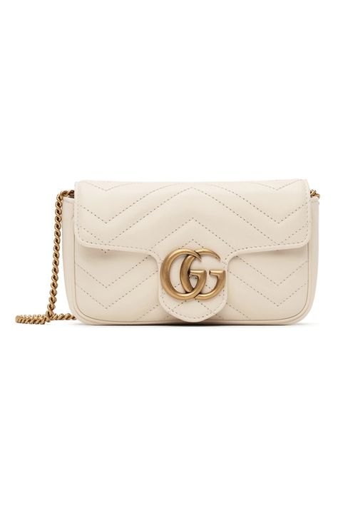 Discover great products at the best prices at Dealmoon. White Super Mini GG Marmont Bag. Gucci Marmont Mini, Gg Marmont Bag, Gg Belt, Nylon Socks, Purple Maxi, Gucci Outfits, Gucci Horsebit, Bag Gucci, Buy Gucci