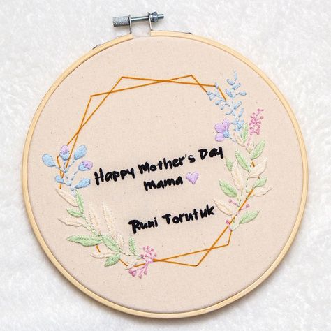 floral embroidery hoop 🪷 on Instagram: “Happy mother’s day to all amazing moms out there! . . #mothersday #mothersdaygift #sustainableclothing #handmade #embroideryinstaguild…” Mother Birthday, Happy Mother, Love You Mom, Mothersday Gifts, Embroidery Ideas, Sustainable Clothing, Embroidery Hoop, Hoop Ring, Happy Mothers Day