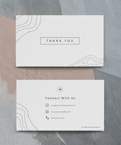 #tankyoucard #businesscard #carddesign #smallbusiness Buisness Cards, Make Business Cards, Business Cards Layout, Qr Code Business Card, Name Card Design, Packaging Ideas Business, Thank You Card Design, Handmade Packaging, Thanks Card