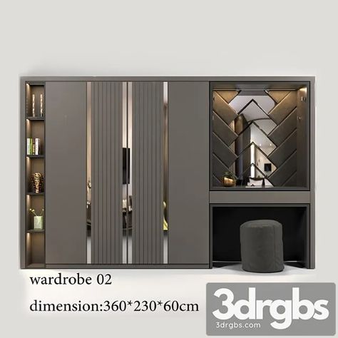 Download Link: https://3ds-max.org/furniture/wardrobe-display-cabinets/wardrobe02-3dsmax-download/ Wardrobe Design Aesthetic, Wardrobe Internal Design, Latest Wardrobe Designs, Latest Cupboard Designs, Wardrobe Display, Modern Wardrobe Design, Aesthetic Wardrobe, Wardrobe Aesthetic, Wardrobe Design Modern