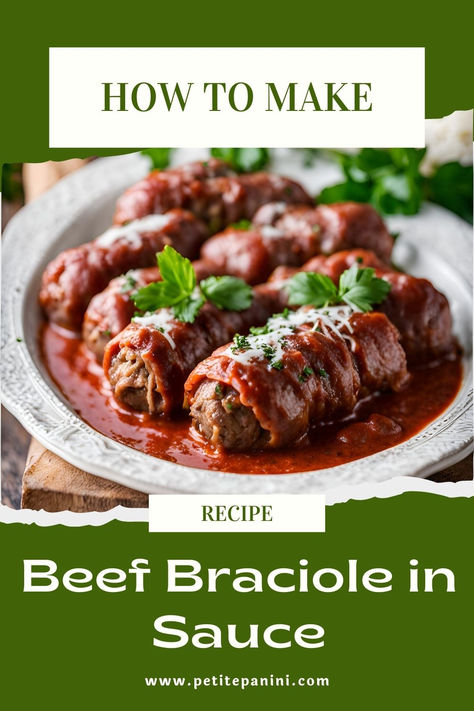 Learn how to cook tender, flavorful beef braciole in rich tomato sauce. Perfect for a cozy dinner with family or friends! 🍝🍷 Best Braciole Recipe Italian, Bricole Beef, Braciole Recipe Traditional, Beef Rolls Stuffed, Italian Beef Braciole, Braciole Recipe Italian, Tomatoe Sauce, Beef Braciole, Beef Rolls