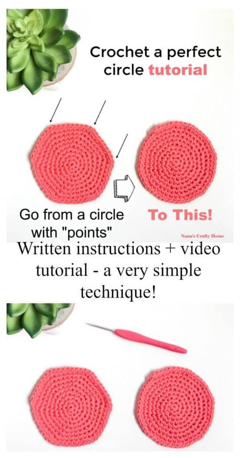 How To Crochet A Round Circle, How To Crochet A Perfect Circle, Crochet Perfect Circle, Crochet A Circle, Crochet Patterns Free Amigurumi, Amigurumi Tips, Crochet Circle Pattern, Different Crochet Stitches, Crochet Classes