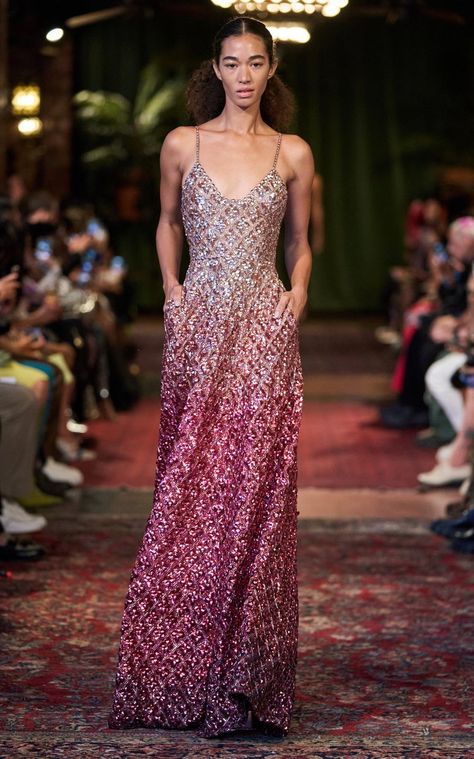 Degradé Crystal Medallion Maxi Dress By Cucculelli Shaheen | Moda Operandi Cucculelli Shaheen, Natalie Portman, Red Carpet Dresses, Looks Style, Beautiful Gowns, Couture Dresses, Fancy Dresses, Dream Dress, Couture Fashion