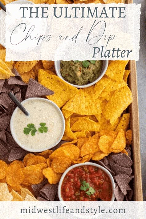 Chip And Dip Boards, Chips And Dips Platter, Charcuterie Board Ideas Chips And Dip, Chip And Dip Charcuterie Boards, Chip Dip Charcuterie Board, Chip And Dip Board Ideas, Chip And Dip Display Serving Ideas, Chip And Dip Bar Ideas, Chip And Dip Platter Ideas