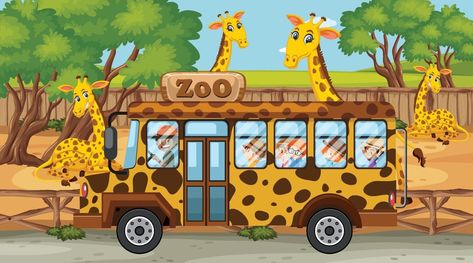 Safari Scene, Giraffes, Vector Art, Vector Free, Royalty, This Is Us, Royalty Free, For Free, Clip Art