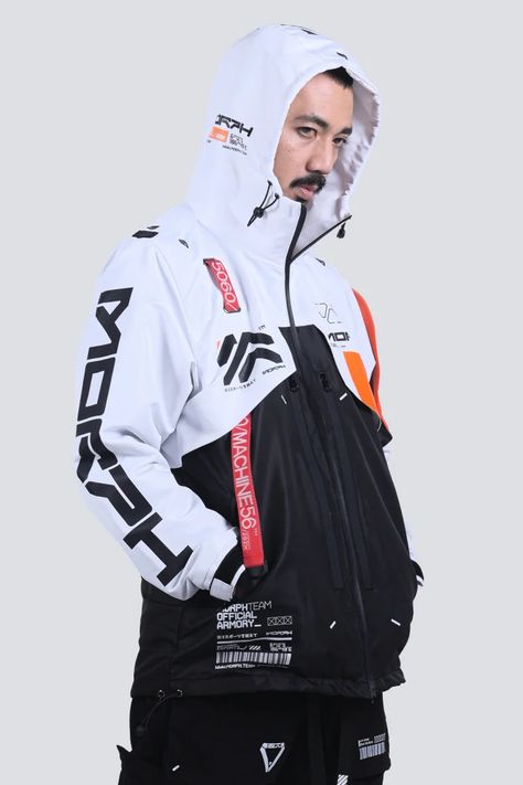 Cyberpunk Hoodie, Cyberpunk Streetwear, Jaket Motor, Techwear Jacket, Cyberpunk Clothes, Techwear Fashion, Tech Wear, Clothes Reference, Cyberpunk Fashion