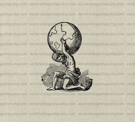 atlas greek mythology drawing - Google Search Simple Tattoos For Guys, Canvas Bag Design, Weight Of The World, Diy Embroidery Patterns, Ancient Myths, Illustration Vintage, Greek Art, Art Download, Digital Stamps