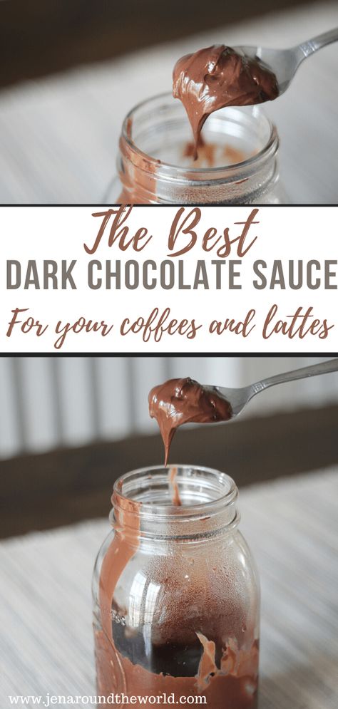 Dark Chocolate Sauce Recipe, Coffee Sauce Recipe, Mocha Sauce Recipe, Sauce For Coffee, Mocha Sauce, Best Dark Chocolate, Dark Chocolate Sauce, Mocha Recipes, Homemade Chocolate Sauce