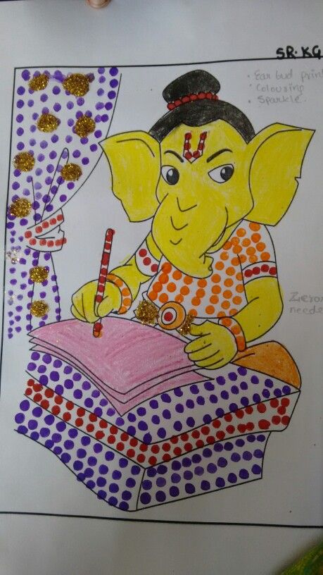 Ganpati activity for kids Ear bud printing Ear Bud Painting For Kids, Ear Bud Painting, Ganpati Making, Bud Painting, Elephant Crafts, Tree Painting Canvas, Ear Bud, Happy Diwali Images, 2nd Grade Math Worksheets