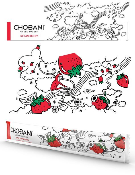 Drinking Yogurt Packaging Design, Chobani Yogurt, Yogurt Packaging, Kids Packaging, Dieline Packaging, Branding Design Packaging, Color Accents, Food Packaging Design, Packing Design