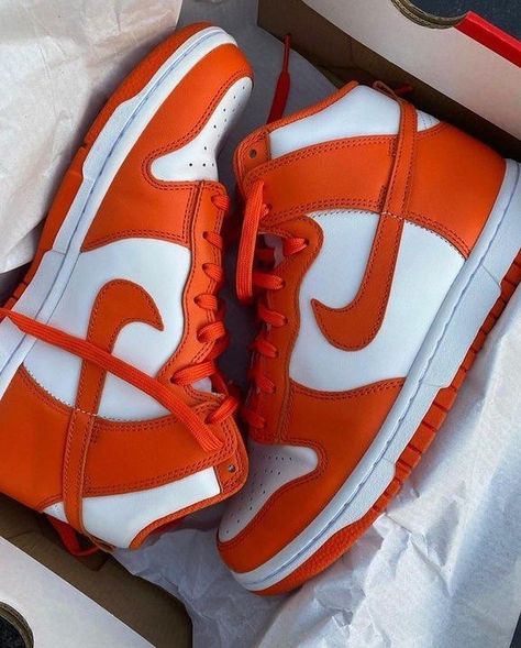 High Quality Nike Dunk Low Outlet Dunks High, White Nike Shoes, Jordan Shoes Girls, Kicks Shoes, All Nike Shoes, High Heel Sneakers, Baskets Nike, Orange Shoes, Cute Nike Shoes