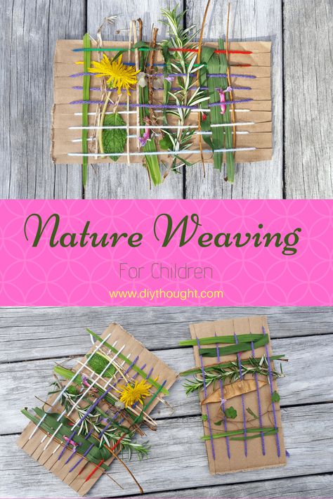 Nature Weaving, Nature Crafts Kids, Diy Nature, Forest School Activities, Deco Champetre, Nature School, Newspaper Crafts, Nature Kids, Camping Crafts