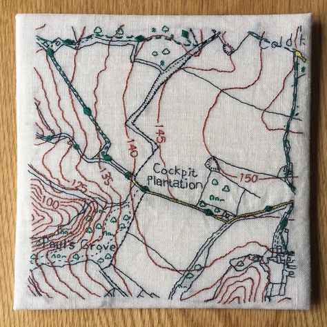 Effie Jessop on Instagram: “This is what I have been stitching in the park over the last few weeks. My dad and his partner of 23 years have had an official civil…” Embroidery Map, Text Portrait, Map Quilt, Os Maps, Paper Drawing, Embroidery Inspiration, College Art, Crafts To Do, My Dad