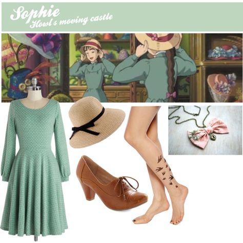 I love the animations of Ghibli Studio. Inspired by the characters I translate their outfits into a everyday wearable outfit.   "Sophie (Howl's moving castle)" by curiosity-engineer on Polyvore Sophie Howl's Moving Castle, Closet Cosplay, Ghibli Studio, Howls Moving, Everyday Cosplay, Mode Tips, Lady Like, Character Inspired Outfits, Howl's Moving Castle