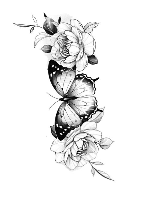 Tattoo Papillon, Rose Tattoo On Back, Mandala Hand Tattoos, Floral Thigh Tattoos, Geometric Sleeve Tattoo, Waist Tattoos, Card Tattoo Designs, Back Of Shoulder Tattoo, Butterfly Tattoo Designs