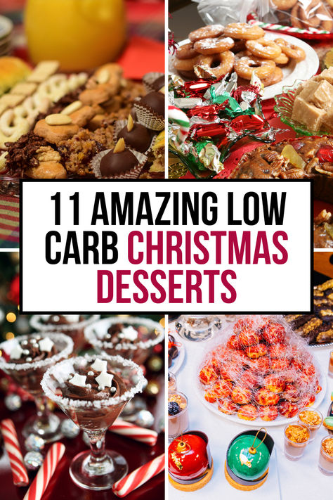 Indulge in the holidays with these 11 amazing low carb Christmas desserts! From keto chocolate banana bread to no-bake brownie bites, these dietitian-approved treats are perfect for satisfying your sweet tooth while keeping blood sugar balanced. Enjoy festive flavors without the guilt! Low Cal Christmas Desserts, Christmas Keto Desserts, Healthier Christmas Desserts, Low Sugar Christmas Treats, Low Carb Christmas Desserts, Christmas Desserts Healthy, Sugar Free Christmas Desserts, Low Calorie Christmas Desserts, Low Carb Christmas Treats