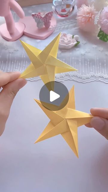 paper crafts creator on Instagram: "Create a Stunning Origami Star
#origami #papercrafts #handmade #diycrafts #creativeart #origamistars #craftideas #kidscrafts #papercraft #foldingart" Origami Angel, Origami Stars, Paper Folding, Creative Art, Origami, Crafts For Kids, The Creator, Paper Crafts, Art