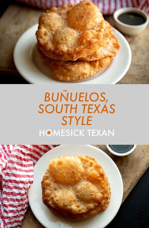 Buñuelos, South Texas style | Homesick Texan Texan Recipes, Texmex Recipes, Bunuelos Recipe, No Bake Cookie Recipe, Aip Paleo Desserts, Homesick Texan, State Recipes, Texas Recipes, No Bake Cookie