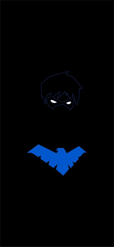 Nightwing Profile Picture, Nightwing Symbol Wallpaper, Nightwing Logo Wallpapers, Nightwing Art Drawings, Titans Nightwing Wallpaper, Nightwing Background, Nightwing Aesthetic Wallpaper, Night Wing Wallpaper, Nightwing Wallpaper Iphone