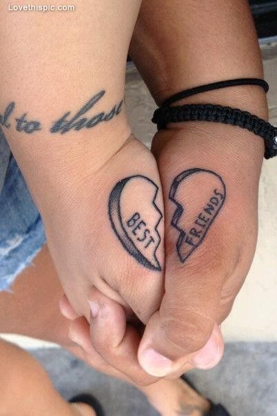 Bff Tats, Him And Her Tattoos, Matching Friend Tattoos, Matching Best Friend Tattoos, Bestie Tattoo, Couple Tattoos Unique, Tattoo Trend, Tattoos Geometric, Bff Tattoos