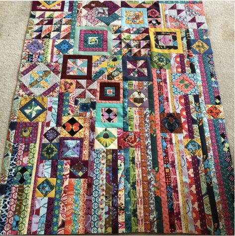 by Fargo Quilter Cowboy Quilts, Cowboy Quilt, Quilting Art, Crumb Quilt, Bohemian Quilt, Art Quilting, Row Quilt, Electric Quilt, Quilt Care