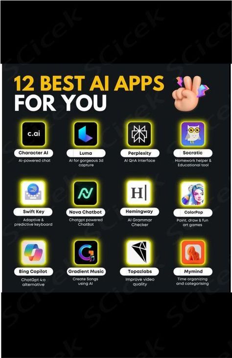 Discover the top 12 AI apps to boost your productivity and creativity! From AI-powered chat with Character AI to enhancing your writing with Hemingway, these apps have you covered. Perfect for anyone looking to leverage AI technology for personal and professional growth.  ... daha fazla Apps For Self Improvement, Studying Tips, Brain Memory, Review Essay, Homework Helpers, Study Apps, Start A Business From Home, Pen Calligraphy, Study Smarter