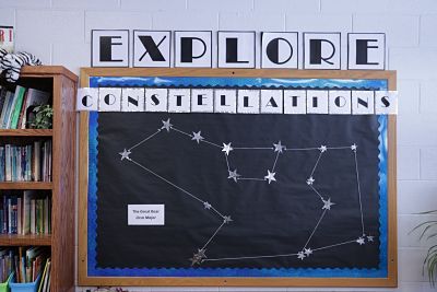 Exploring Constellations Diy Constellation, Bullentin Boards, Space Classroom, Bulletin Board Ideas, Teaching Students, School Bulletin Boards, Board Ideas, Bulletin Boards, Bulletin Board