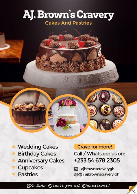 Background For Cake Poster, Cakes Banner Design, Cake Poster Design Ideas Background, Fliers Design Flyers Food, Cake Offer Poster Design, Cake Flier Designs, Baking Flyers Design, Cake And Pastries Flyer Design, Cake Flyer Design Ideas